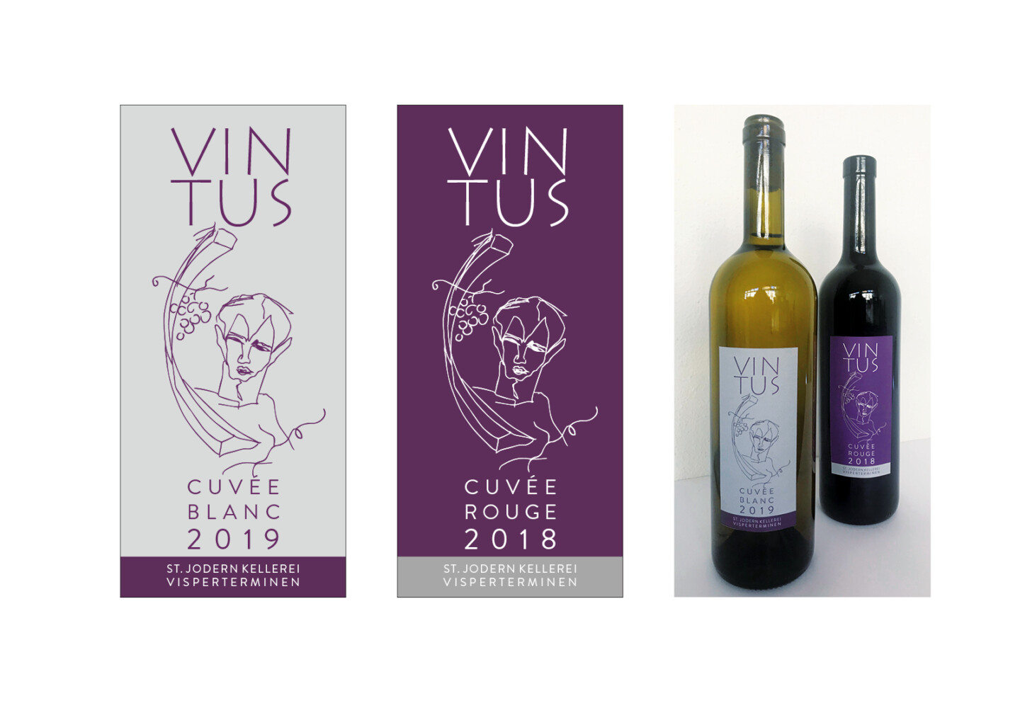 1000herz Artworks Luzern Franco Gritti Schubiweine Grafik Weinetikette Vintus B3