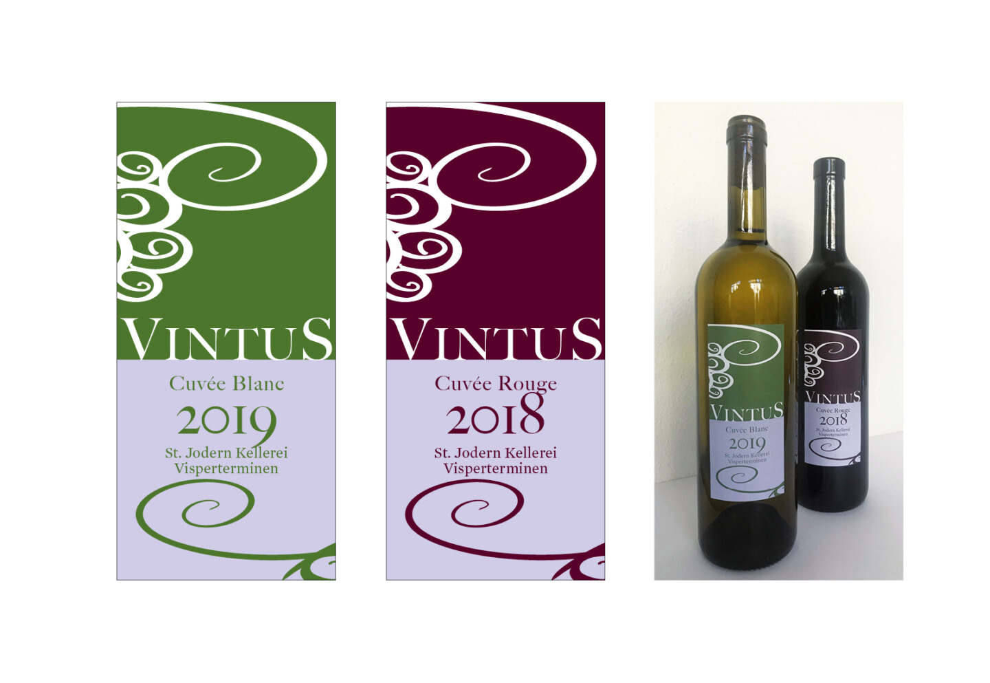 1000herz Artworks Luzern Franco Gritti Schubiweine Grafik Weinetikette Vintus B5