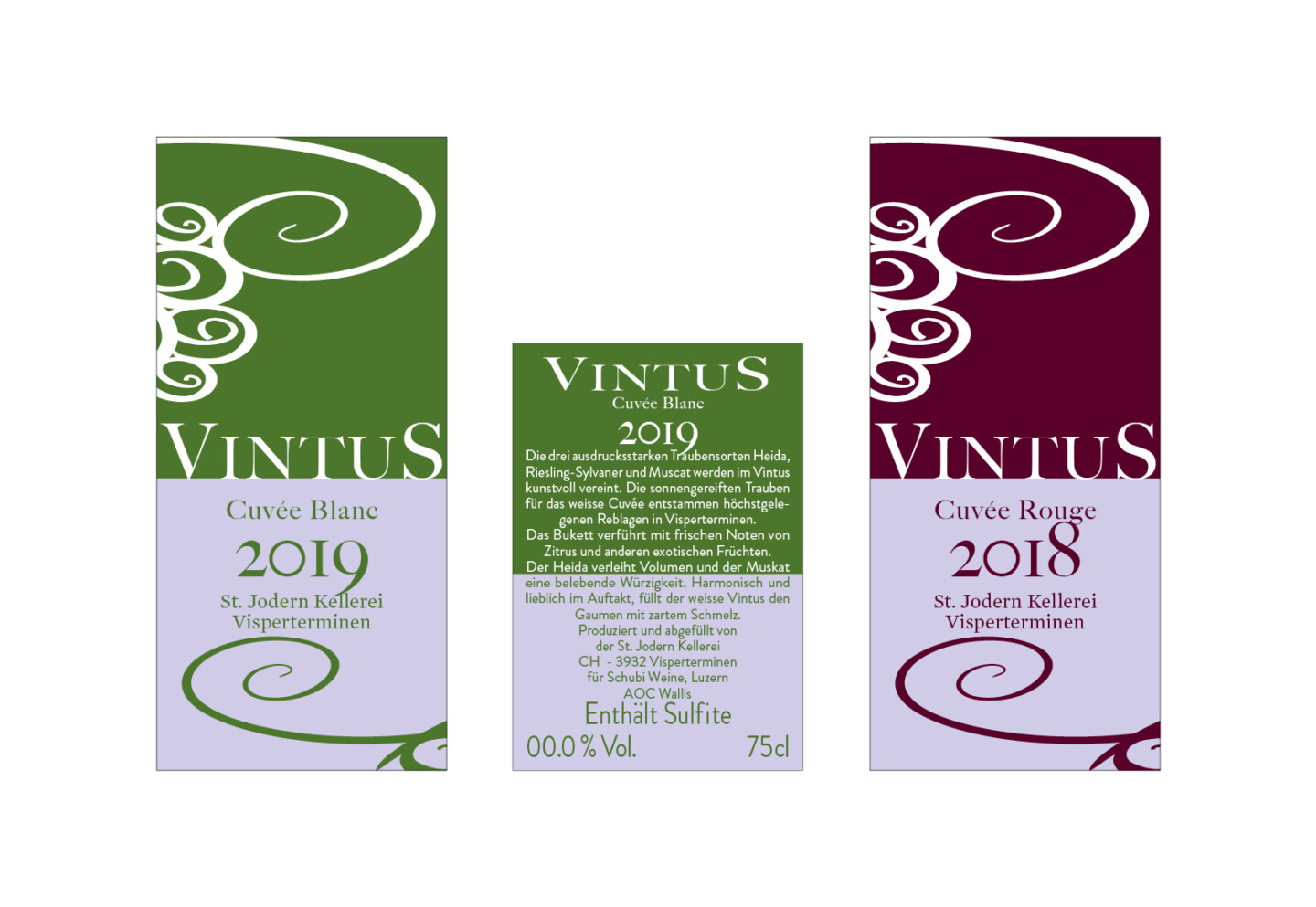 1000herz Artworks Luzern Franco Gritti Schubiweine Grafik Weinetikette Vintus B6
